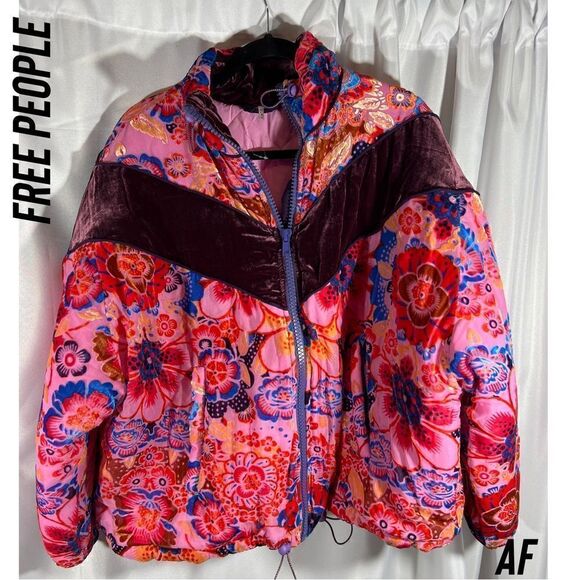FREE PEOPLE SUN-VALLEY BOMBER JACKET NEW MEDIUM - Picture 3 of 5